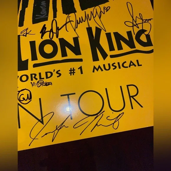 The Lion King Musical Poster 14W x 22L.